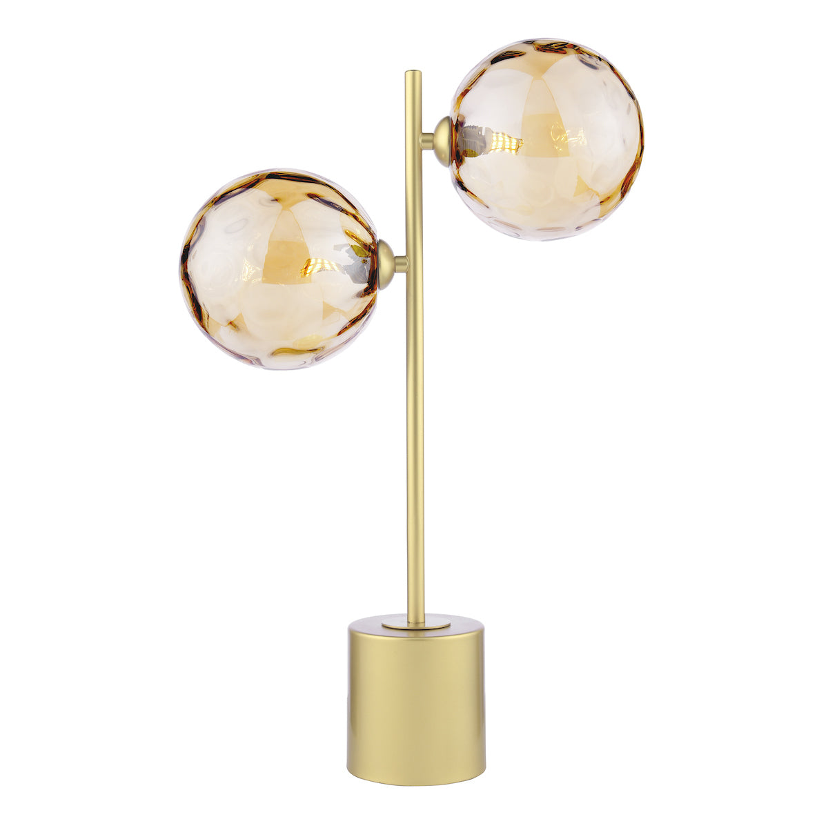 SPIRAL 2LT TABLE LAMP GOLD CW CHAMPAGNE GLS 150MM