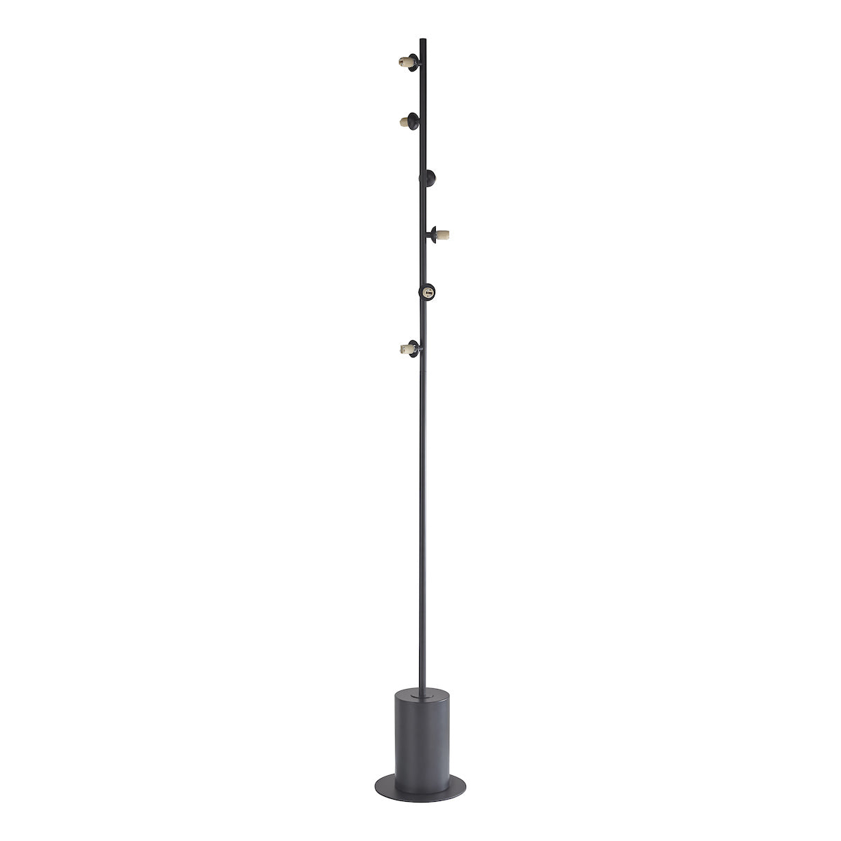 SPIRAL 6LT FLOOR LAMP BLACK FRAME ONLY