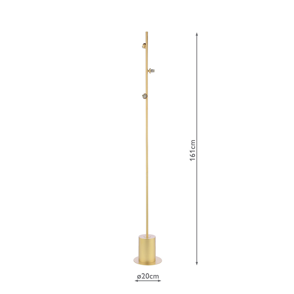 SPIRAL 3LT FLOOR LAMP PAINTED GOLD FRAME ONLY
