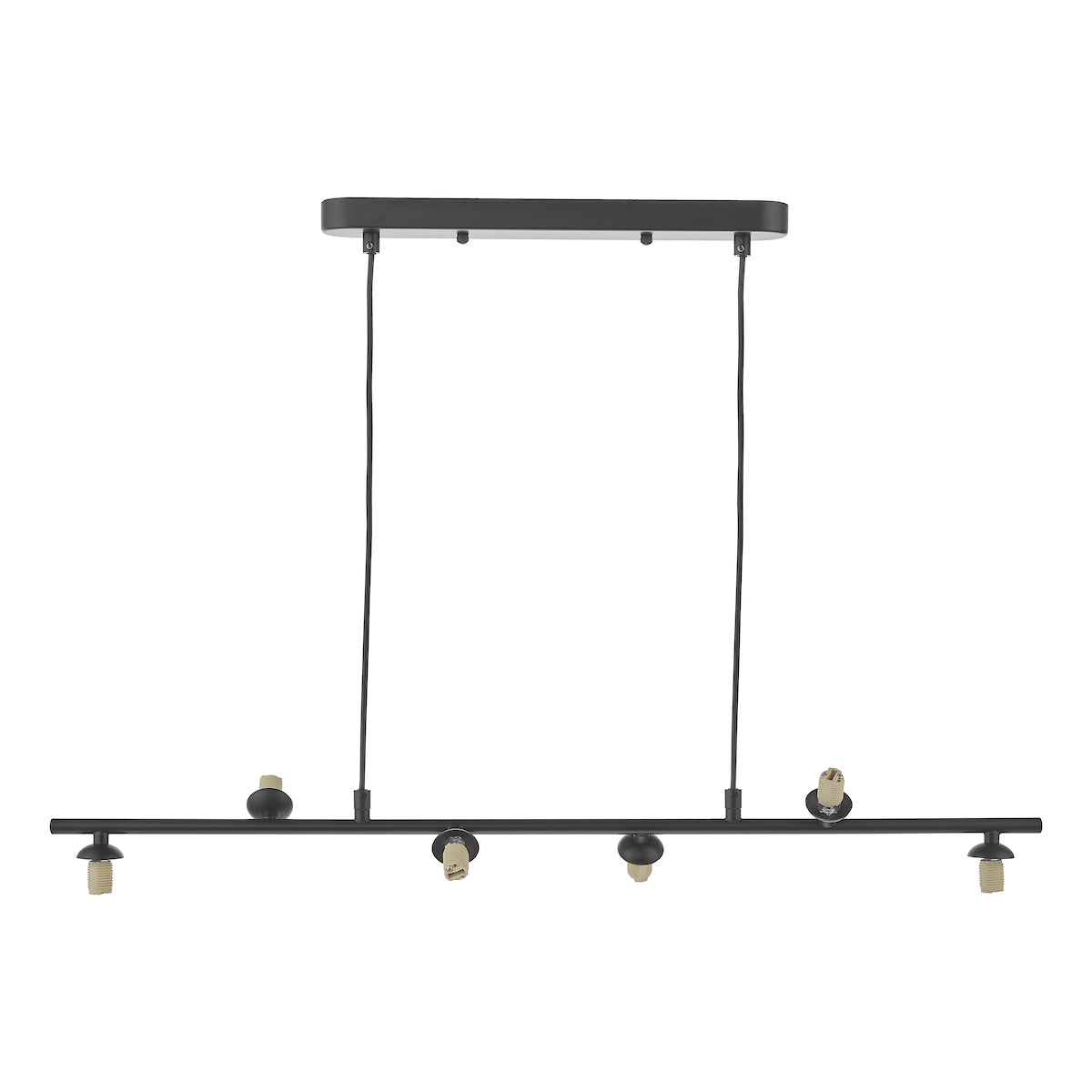 SPIRAL 6LT BAR PENDANT BLACK FRAME ONLY