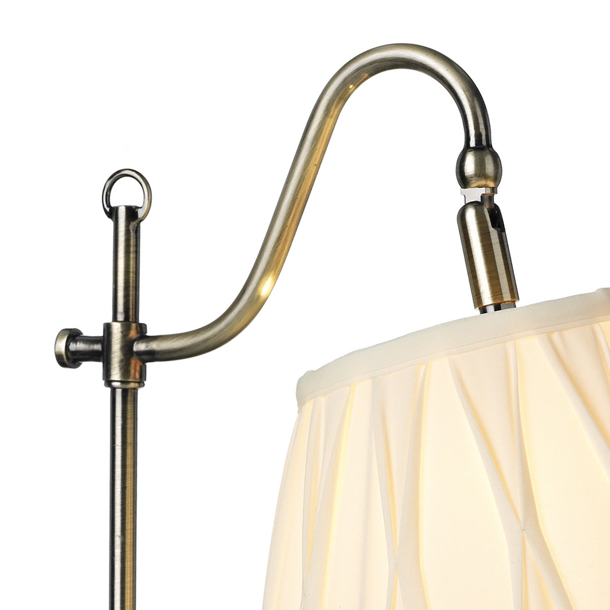 SUFFOLK RISE & FALL TABLE LAMP - ANTIQUE BRASS C/W