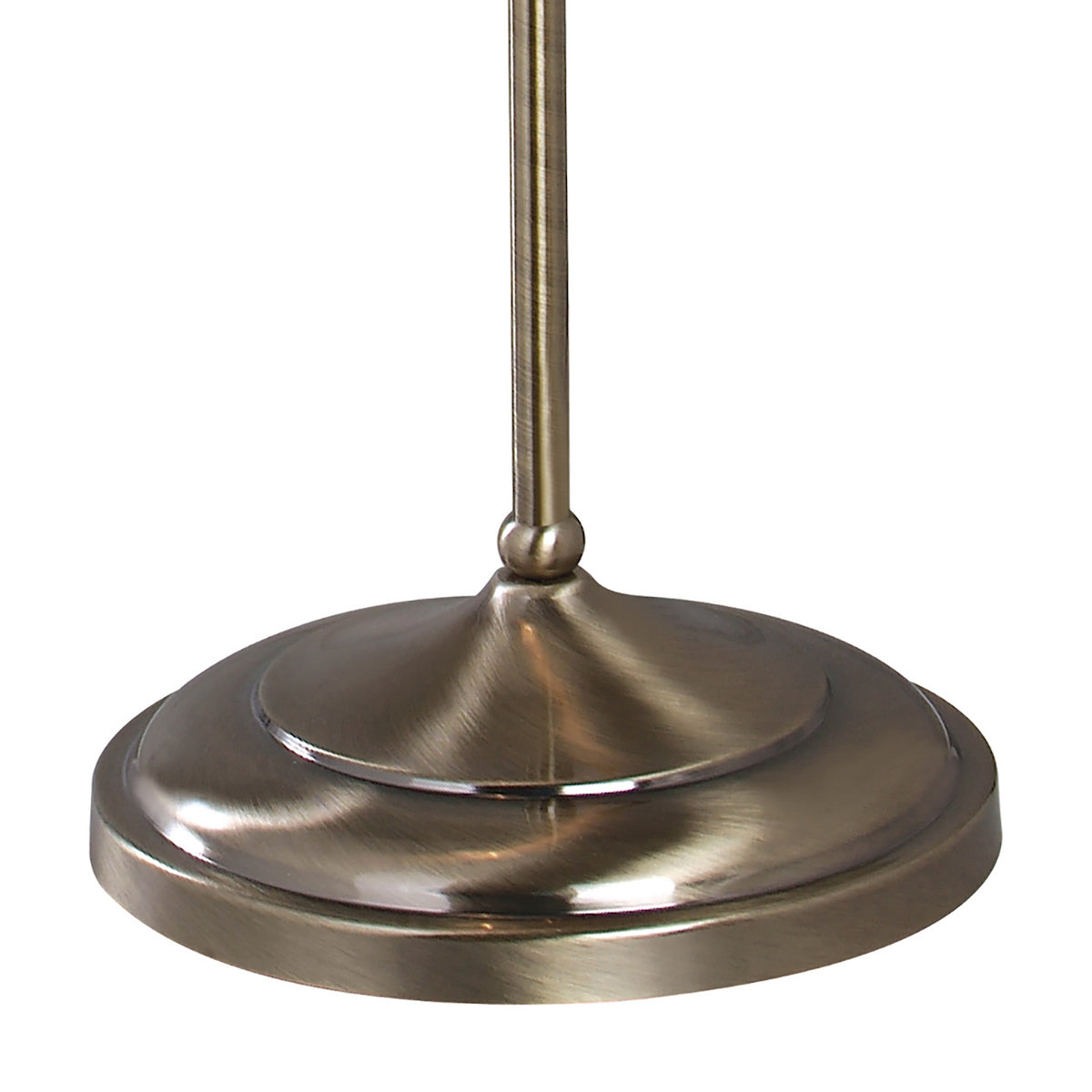 SUFFOLK RISE & FALL FLOOR LAMP CW SHADE ANT BRASS