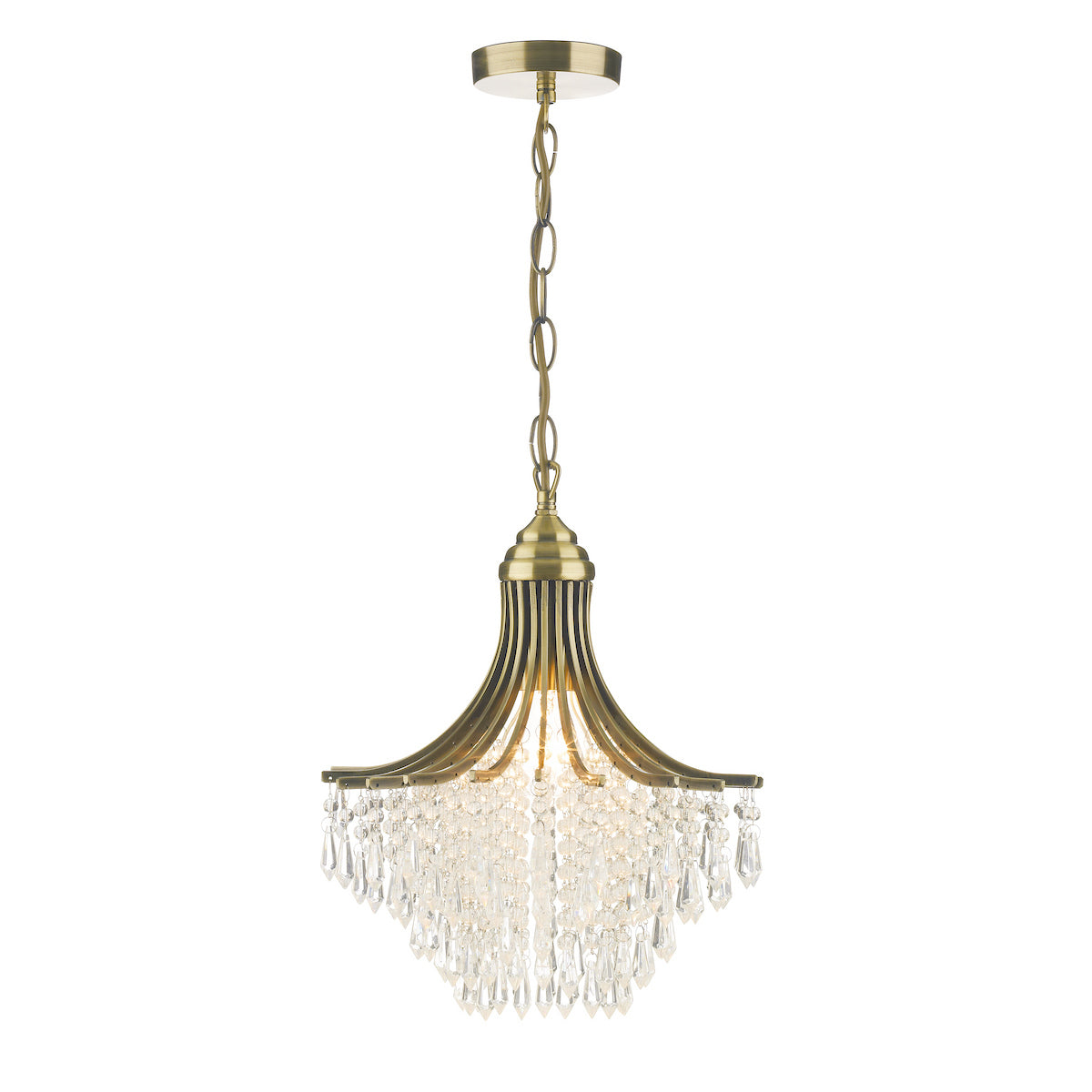 SURI 1LT PENDANT ANT BRA WITH CLEAR BEADS