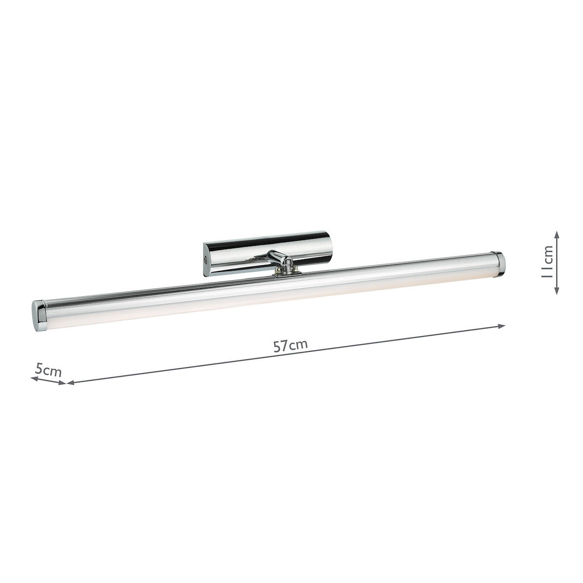 SYDNEY BATHROOM LIGHT POL CHR WHITE LED IP44 LARGE
