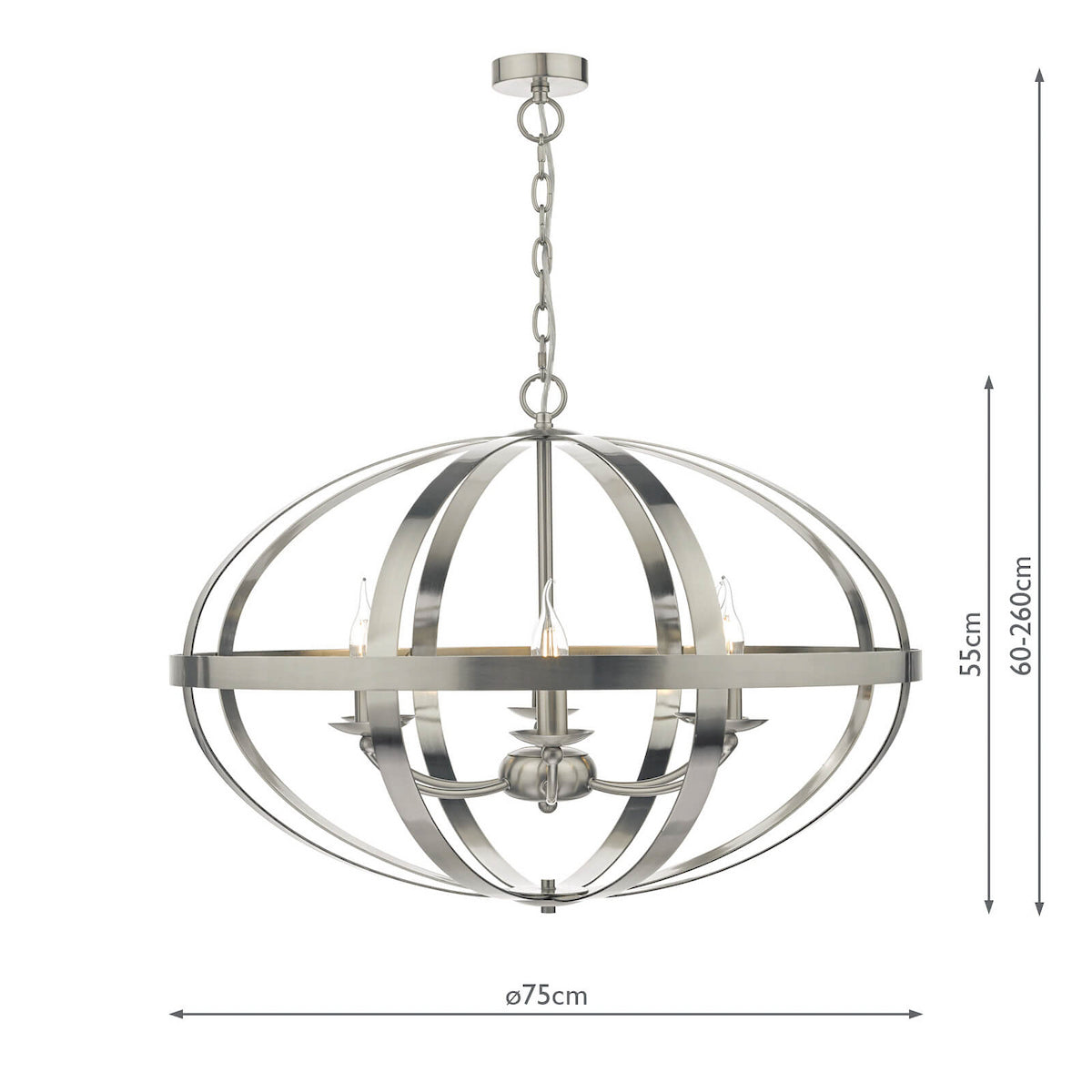 SYMBOL 6LT PENDANT SAT CHR