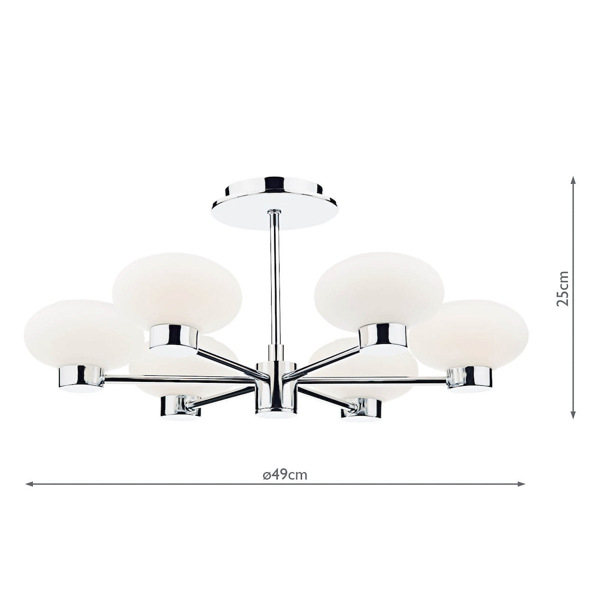 SYSTEM 6LT SEMI FLUSH POL CHR