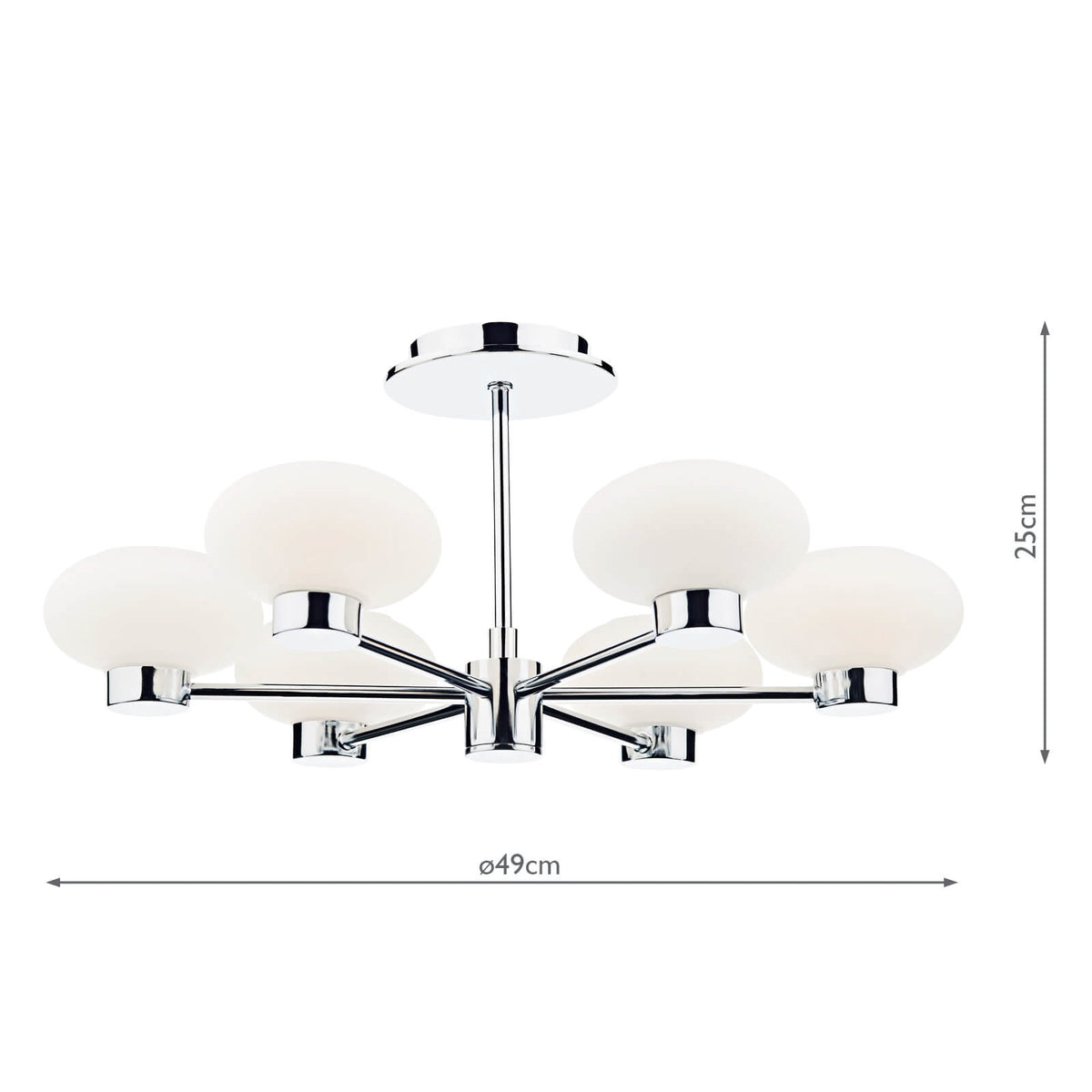 SYSTEM 6LT SEMI FLUSH POL CHR