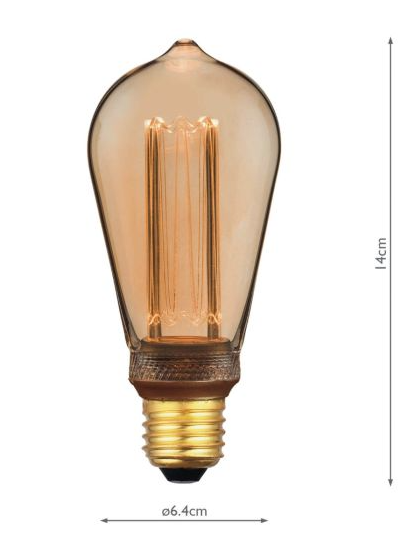 E27 LED DIM VINT RUST MICRO FIL LAMP