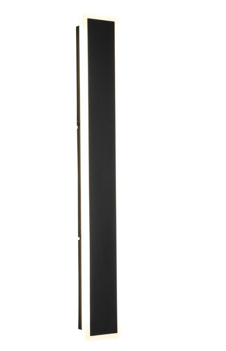 Bordo II Square LED Outdoor Wall Light, Length 600mm, Black