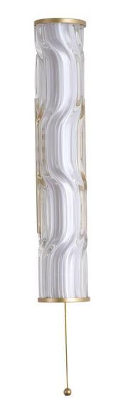 Vibrate LED Wall Light, Matt Gold with Glass