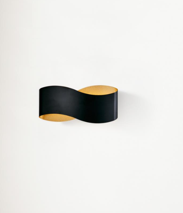 Lux & Belle LED Wall Light- Matt Black Metal & Crackle Gold