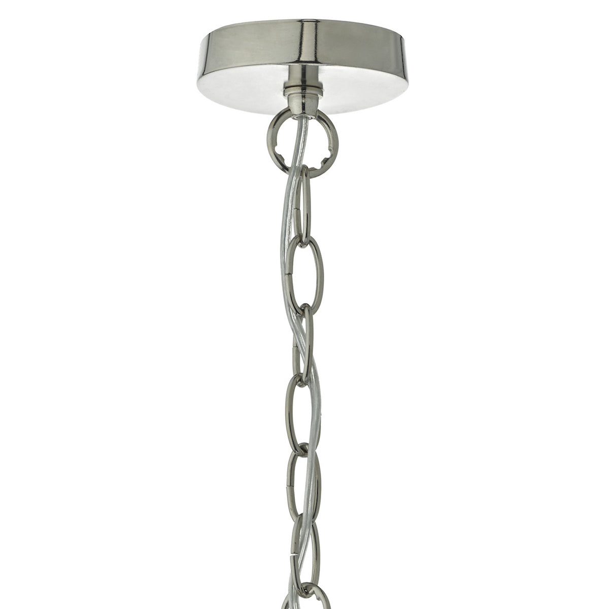 TAMARA 1LT PENDANT SAT NICKEL/ CLEAR