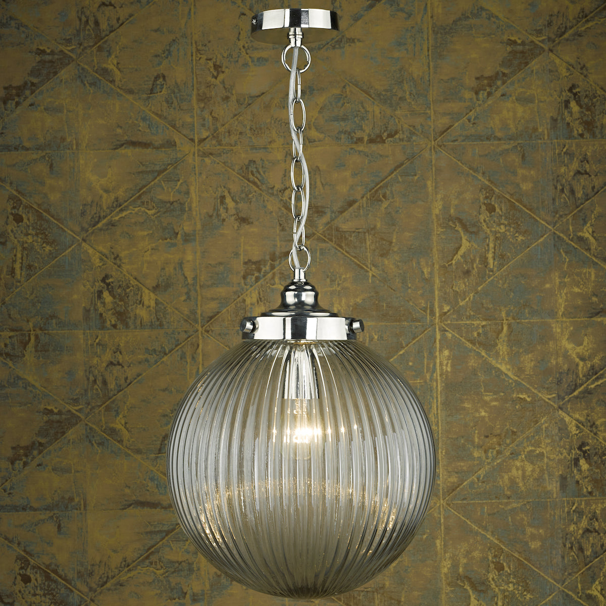 TAMARA 1LT PENDANT SAT NICKEL/ CLEAR