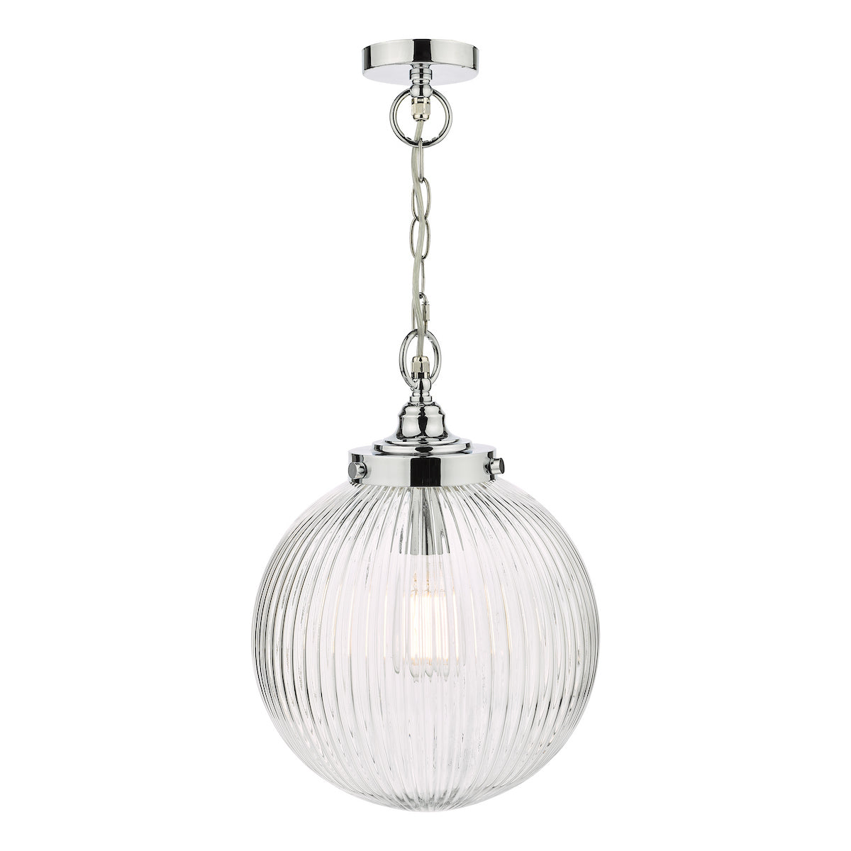 TAMARA 1LT PENDANT POL CHR/ CLEAR IP44
