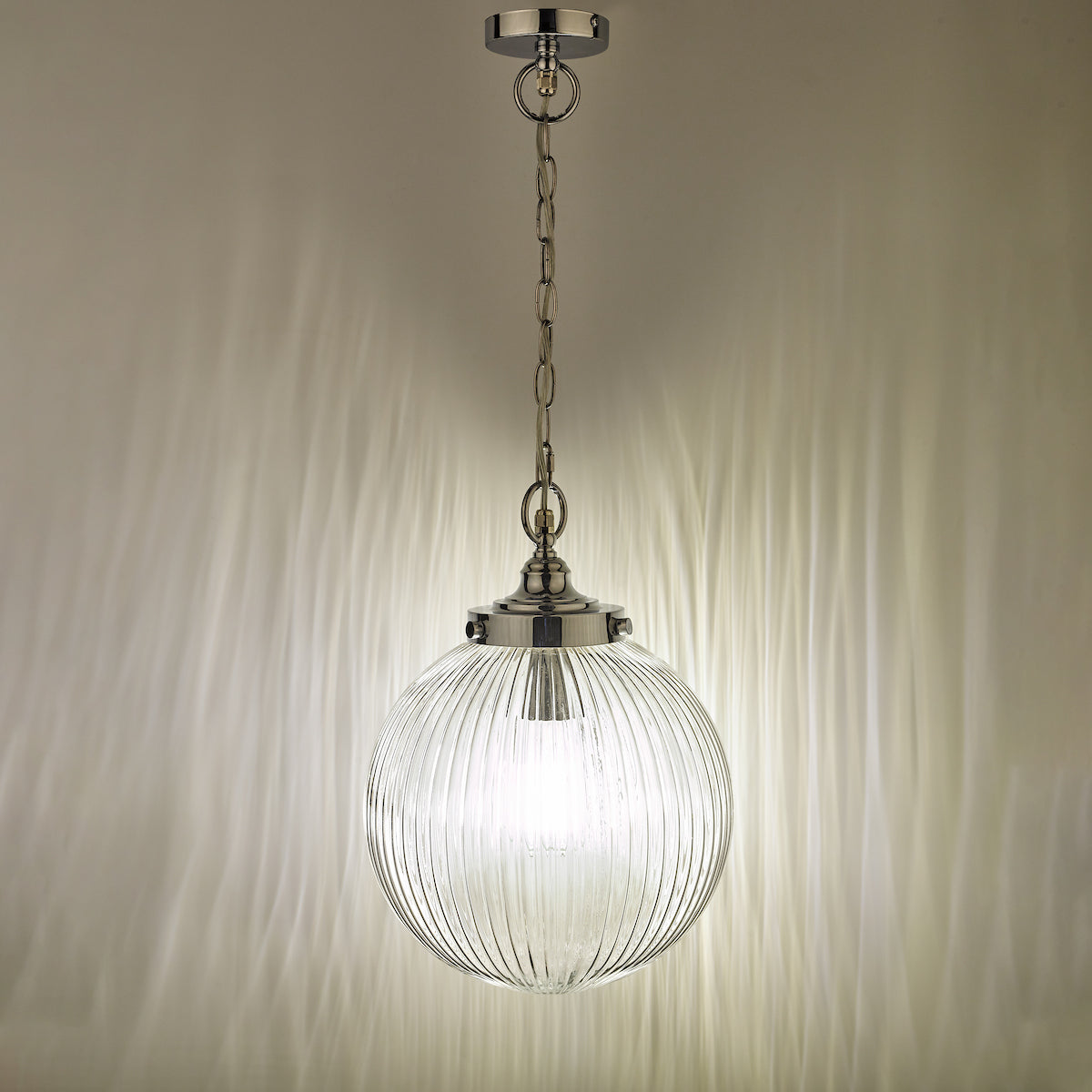 TAMARA 1LT PENDANT POL CHR/ CLEAR IP44