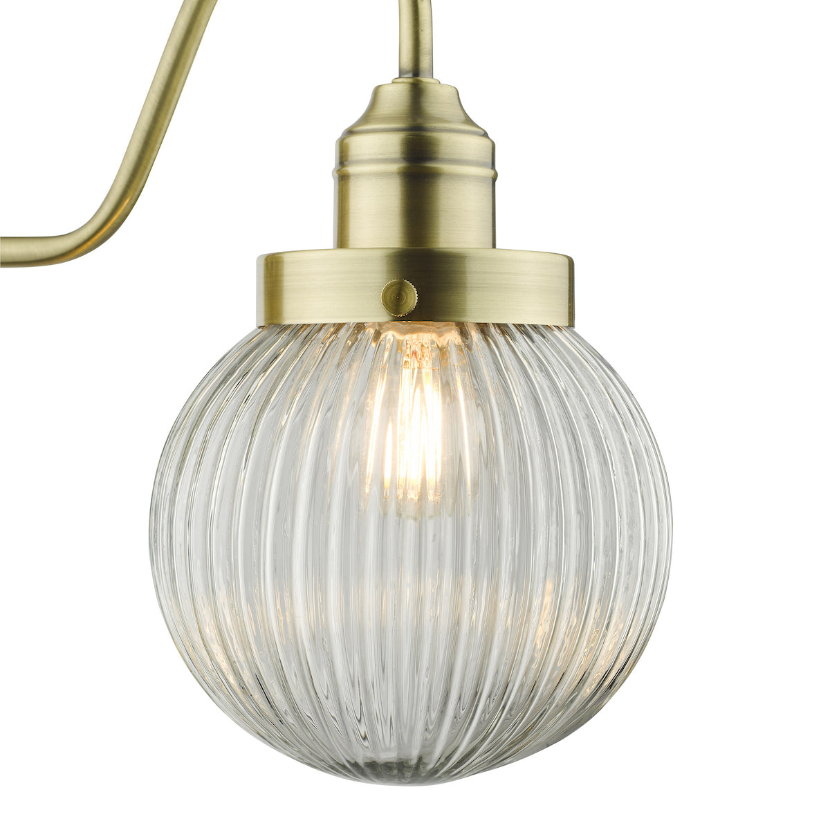 TAMARA 1LT WB ANTIQUE BRASS CLEAR GLASS