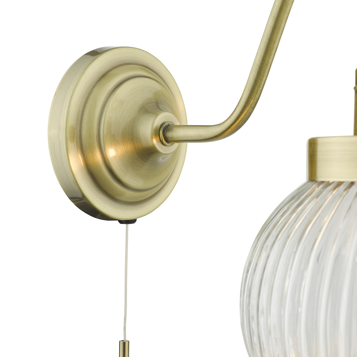 TAMARA 1LT WB ANTIQUE BRASS CLEAR GLASS