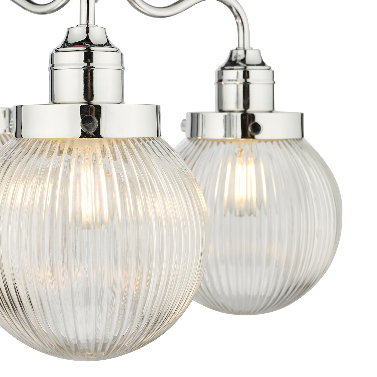TAMARA 3LT SEMI FLUSH POL CHR/ CLEAR IP44
