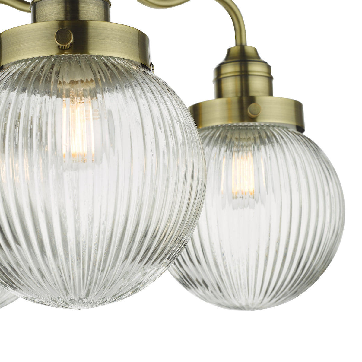 TAMARA 3LT SEMI FLUSH ANT BRA/ CLEAR IP44