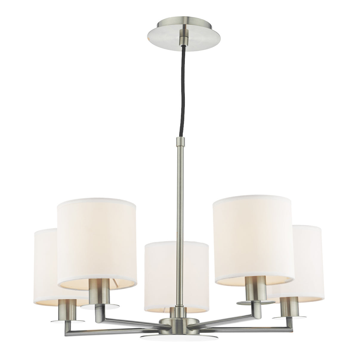 TYLER 5LT HEIGHT ADJUSTABLE PENDANT SAT NICKEL WIT
