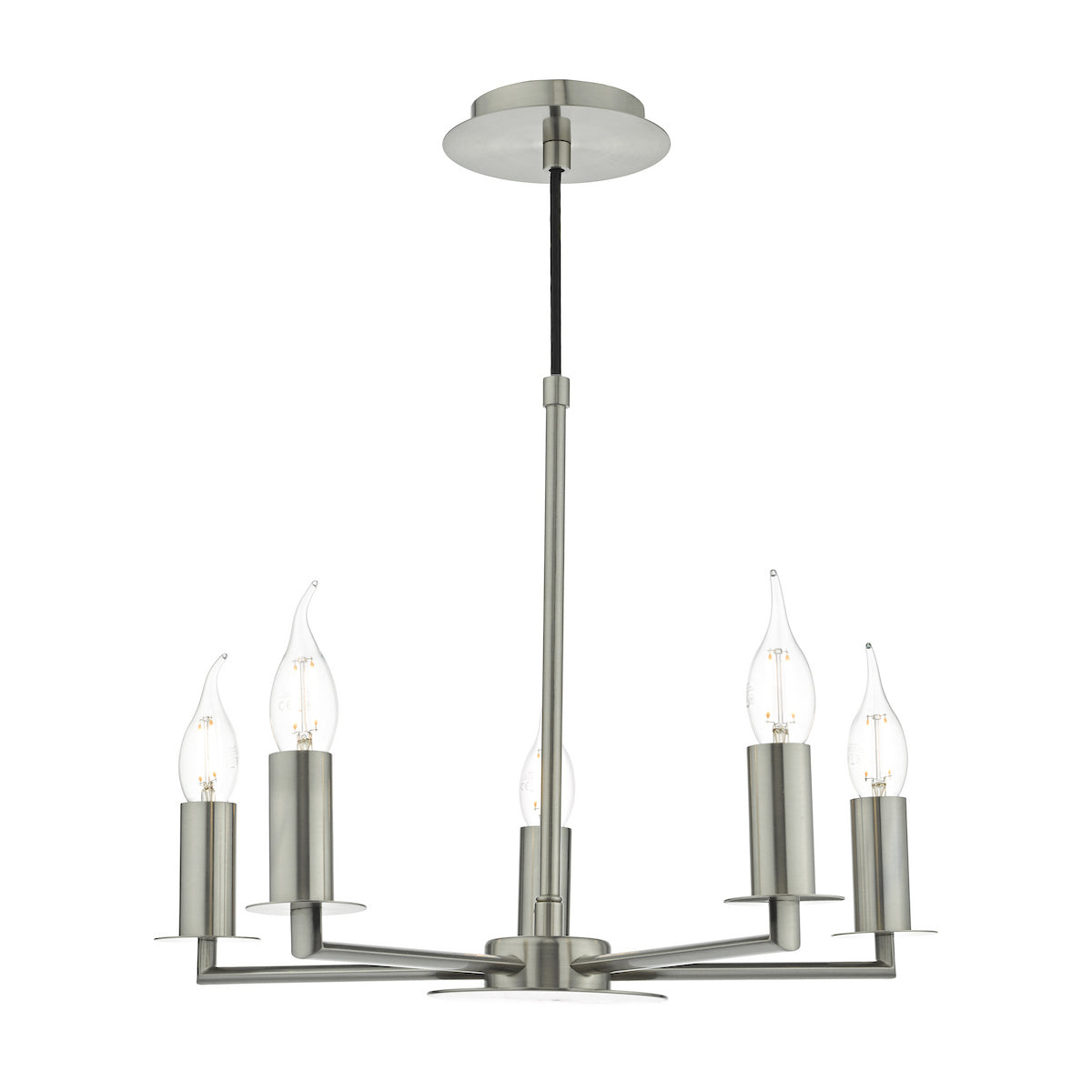 TYLER 5LT HEIGHT ADJUSTABLE PENDANT SAT NICKEL WIT