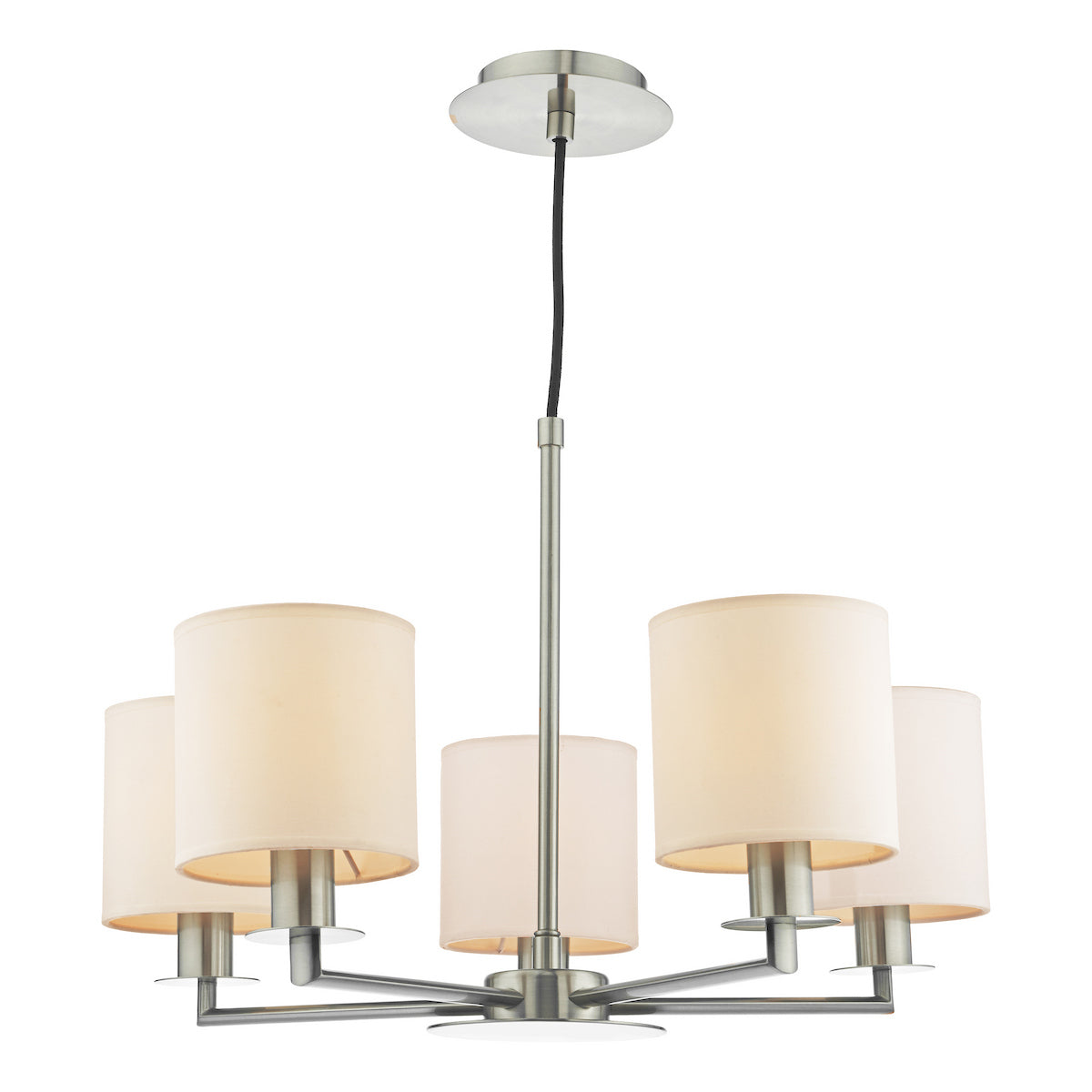 TYLER 5LT HEIGHT ADJUSTABLE PENDANT SAT NICKEL WIT