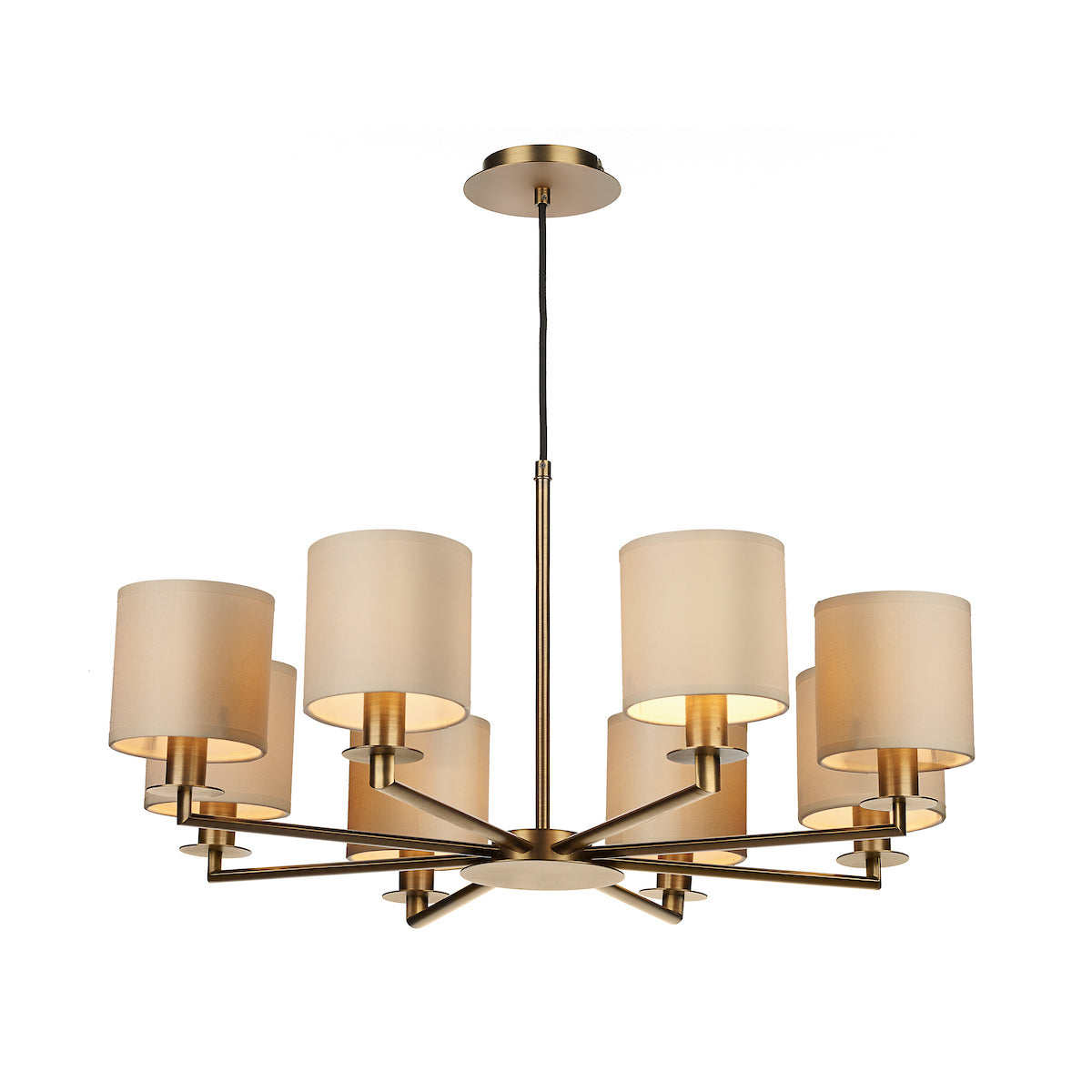 TYLER 8LT HEIGHT ADJUSTABLE DUAL MOUNT PENDANT BRO
