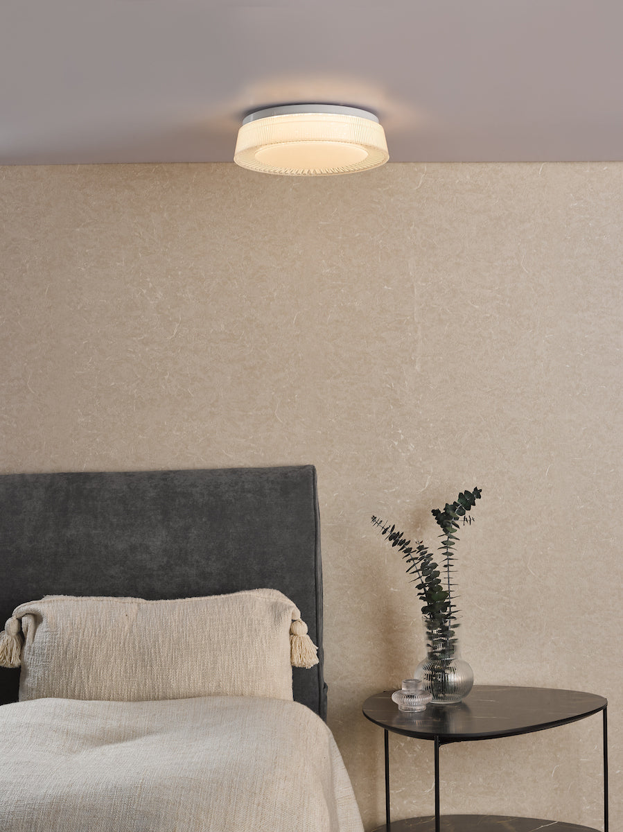 UDELL FLUSH CLEAR ACRYLIC 28CM LED