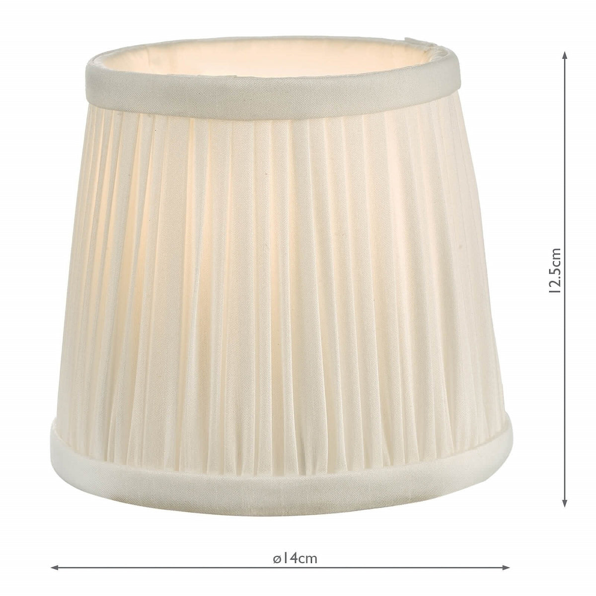 ULYANA PLEATED SHADE 14CM IVORY