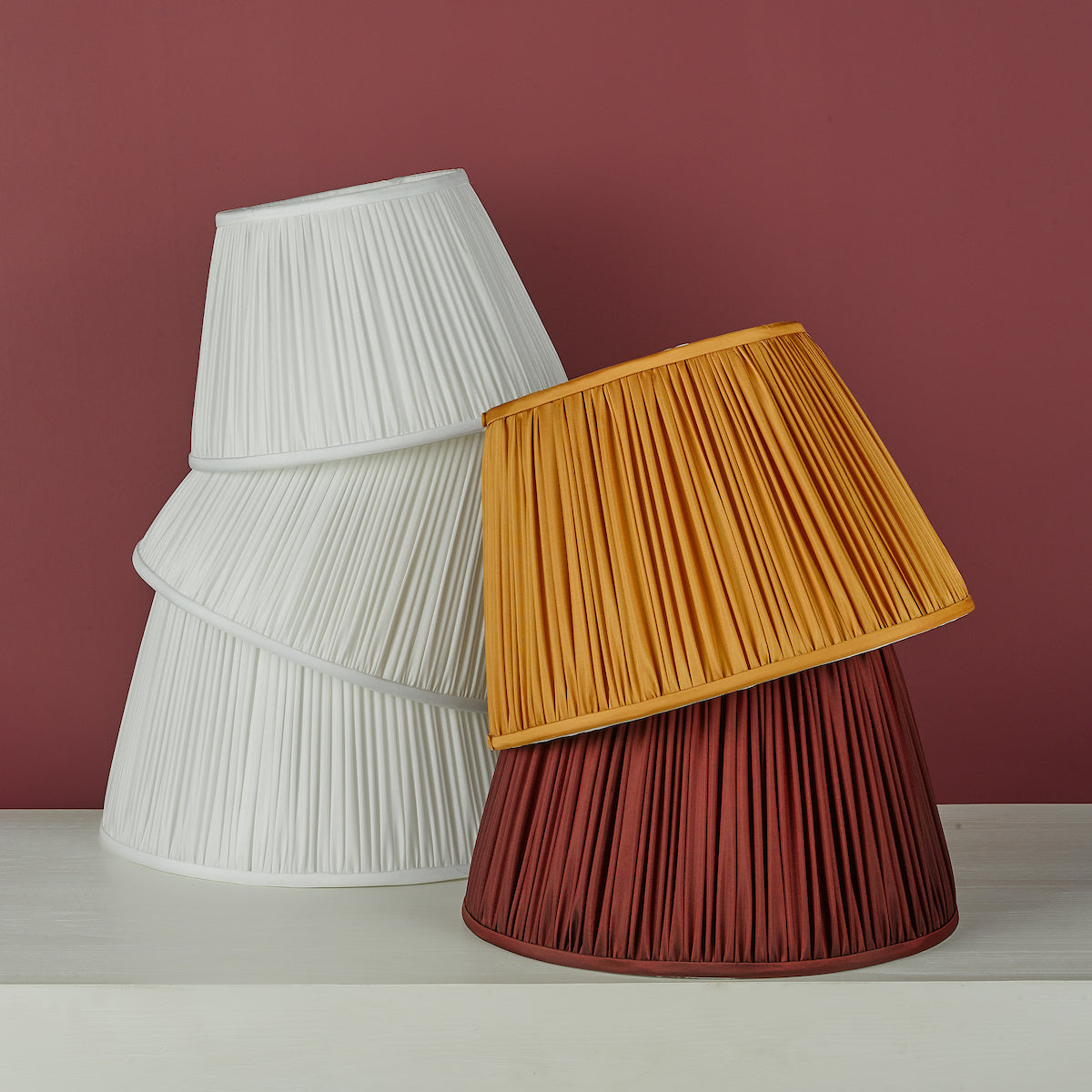 ULYANA PLEATED SHADE 35CM IVORY