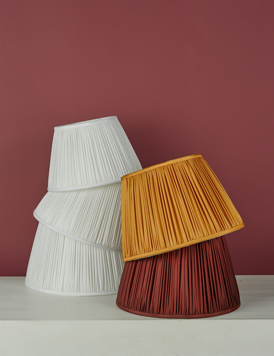 ULYANA PLEATED SHADE 35CM IVORY
