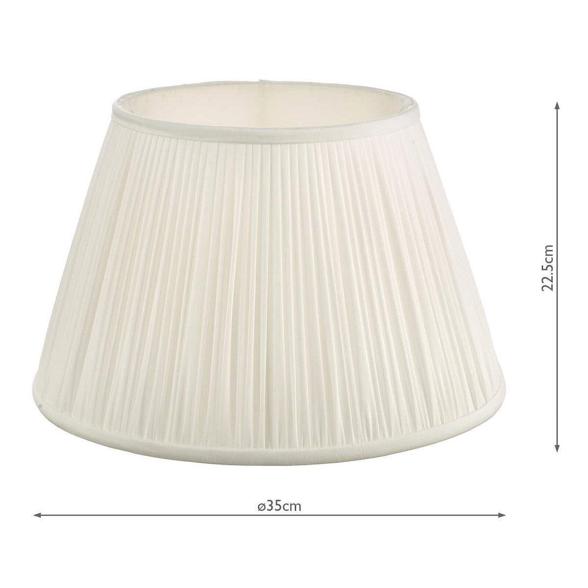 ULYANA PLEATED SHADE 35CM IVORY