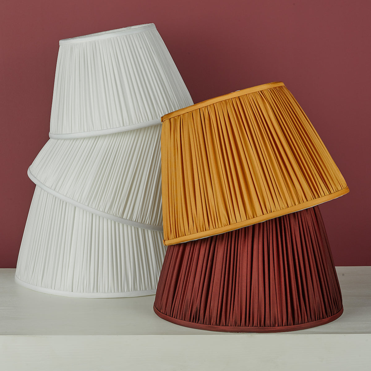 ULYANA PLEATED SHADE 40CM IVORY