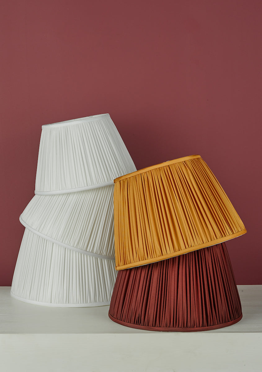ULYANA PLEATED SHADE 40CM IVORY
