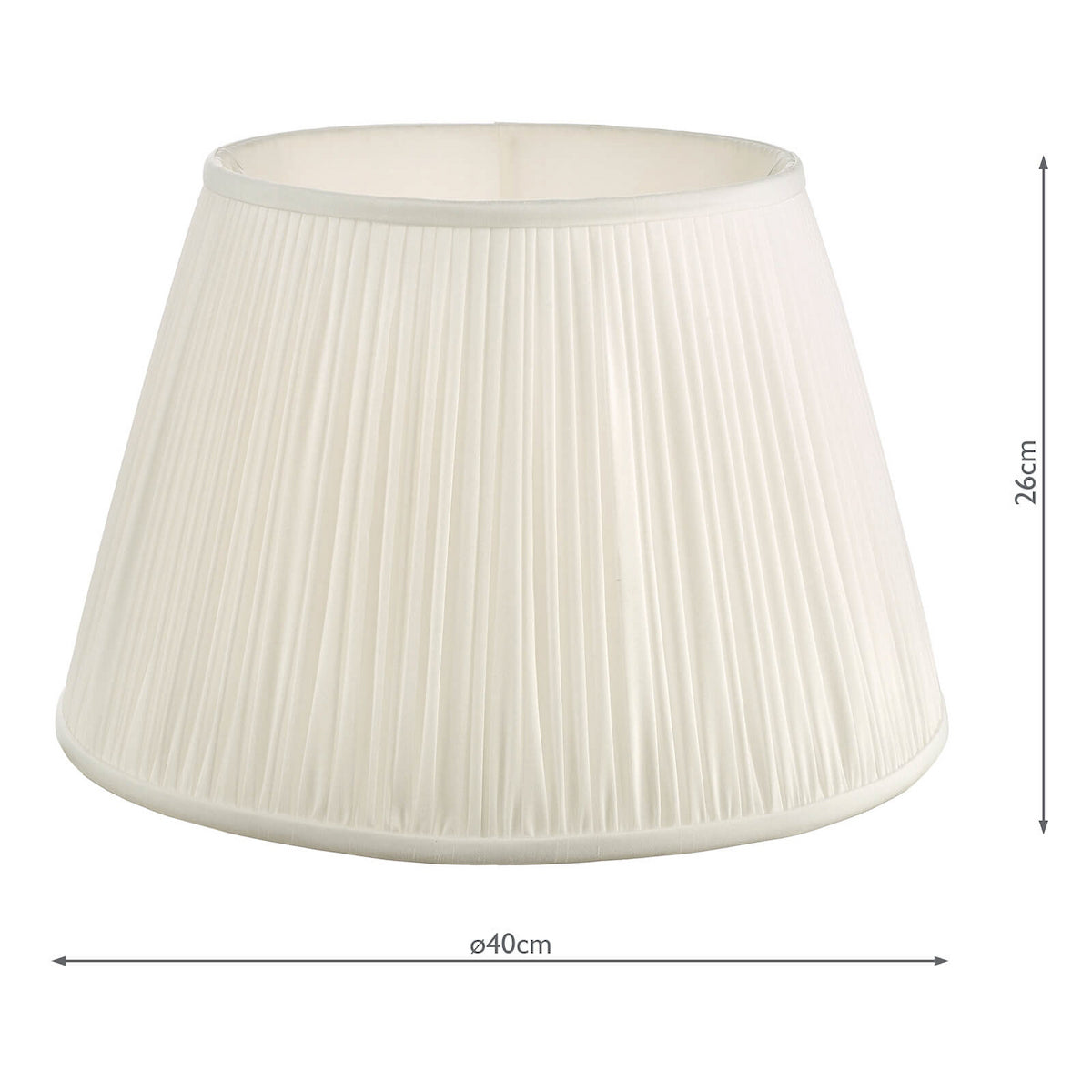 ULYANA PLEATED SHADE 40CM IVORY