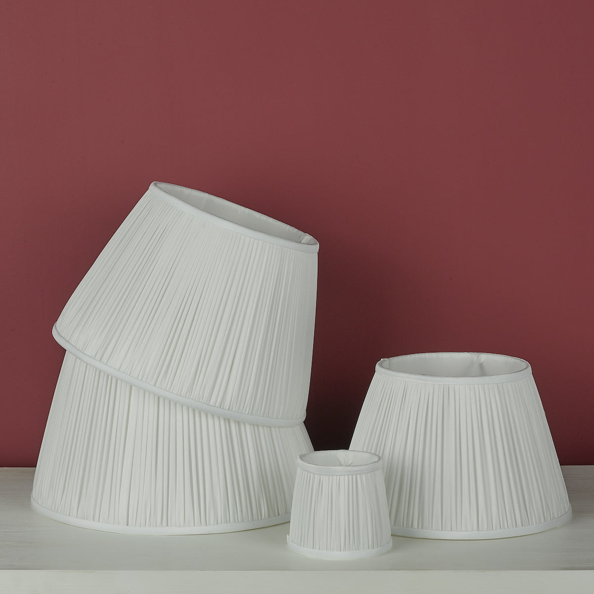 ULYANA PLEATED SHADE 45CM IVORY