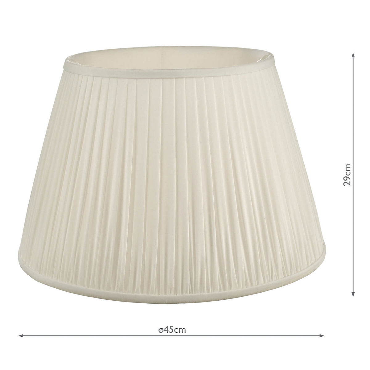 ULYANA PLEATED SHADE 45CM IVORY