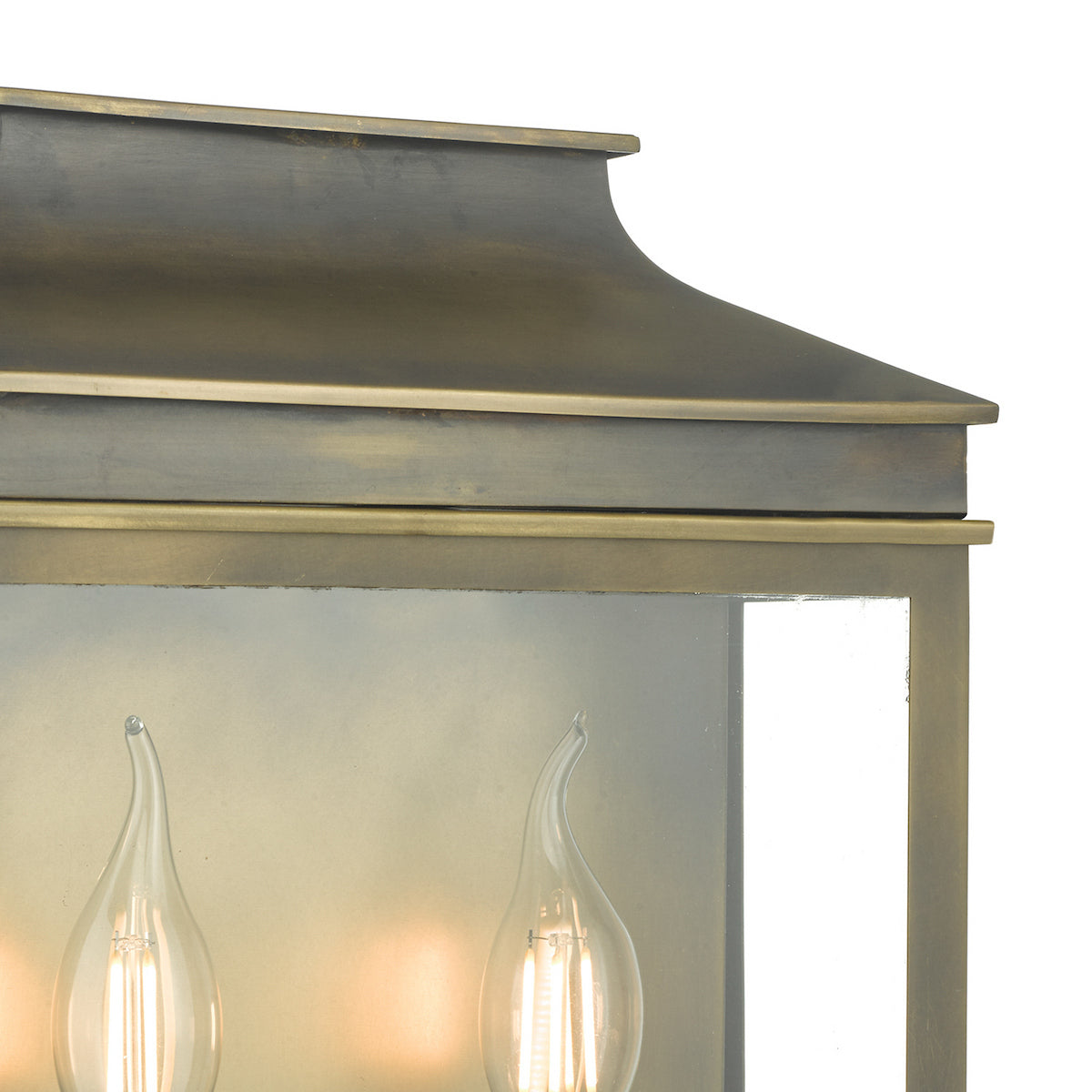 VAPOUR 2LT COACH LTN WEATHERED BRASS IP44
