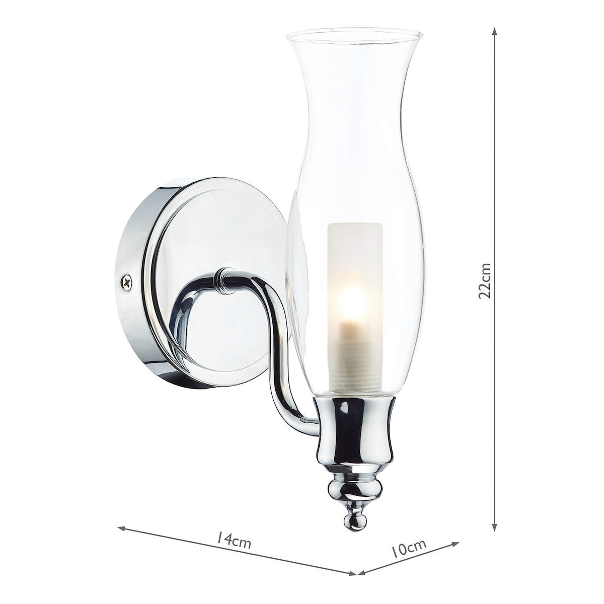 VESTRY 1LT WB POL CHR IP44