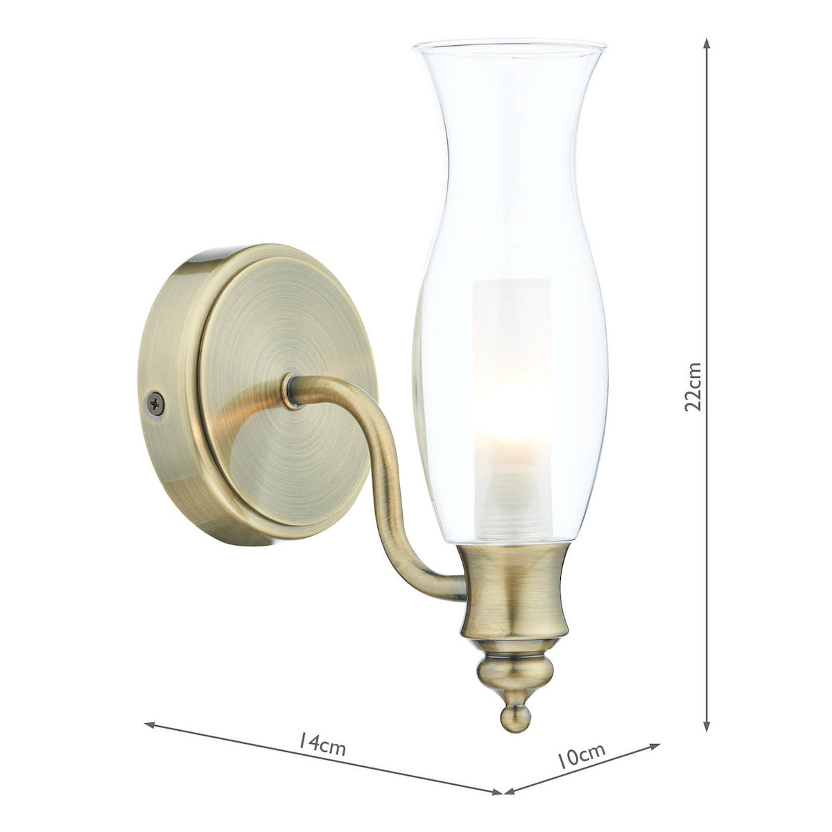 VESTRY 1LT WB ANT BRA IP44