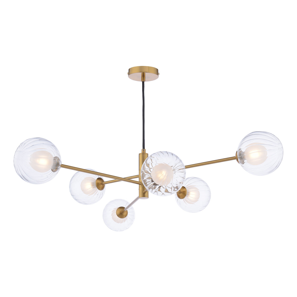 VIGNETTE 6LT PENDANT AGED BRASS CW DOUBLE ENVELOPE