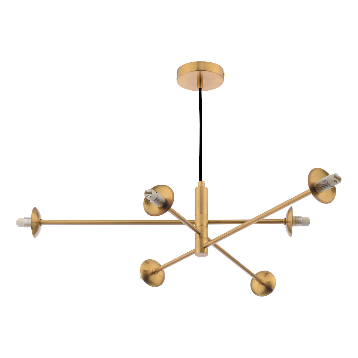 VIGNETTE 6LT PENDANT AGED BRASS FRAME ONLY