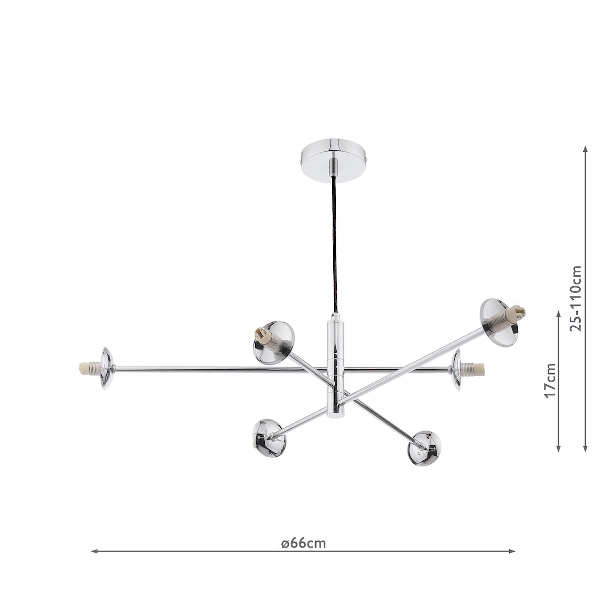 VIGNETTE 6LT PENDANT POL CHR FRAME ONLY