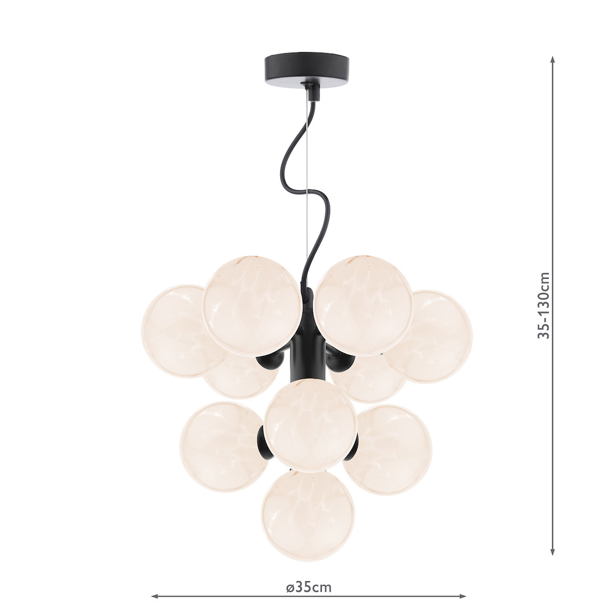 VINE 10LT TREE PENDANT BLACK CW CONFETTI GLS