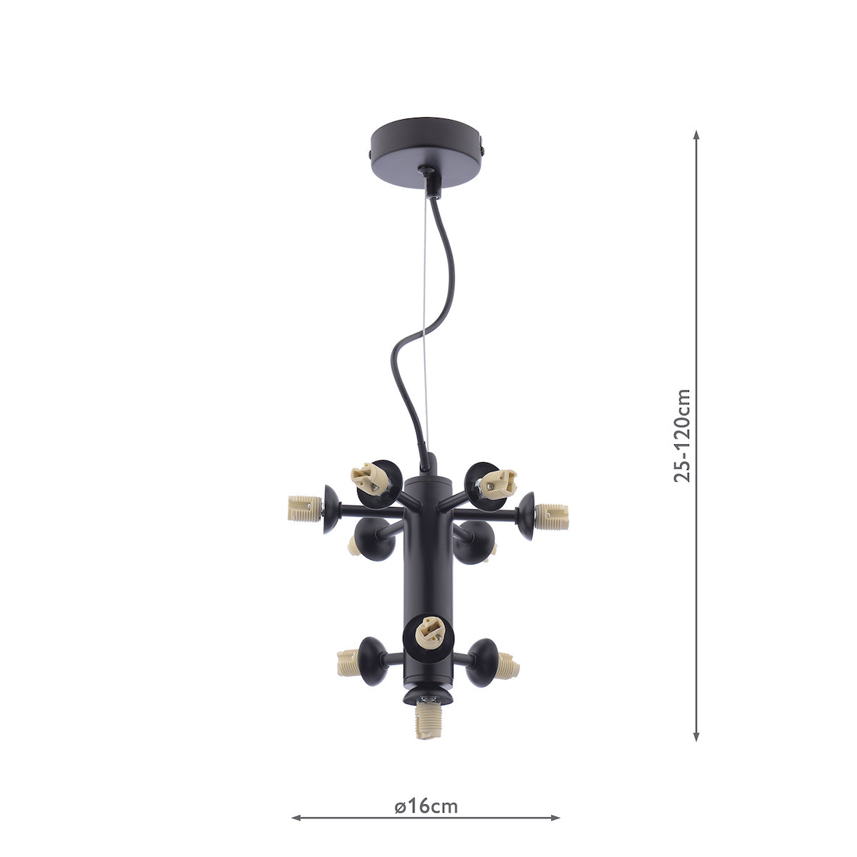 VINE 10LT TREE PENDANT BLACK FRAME ONLY