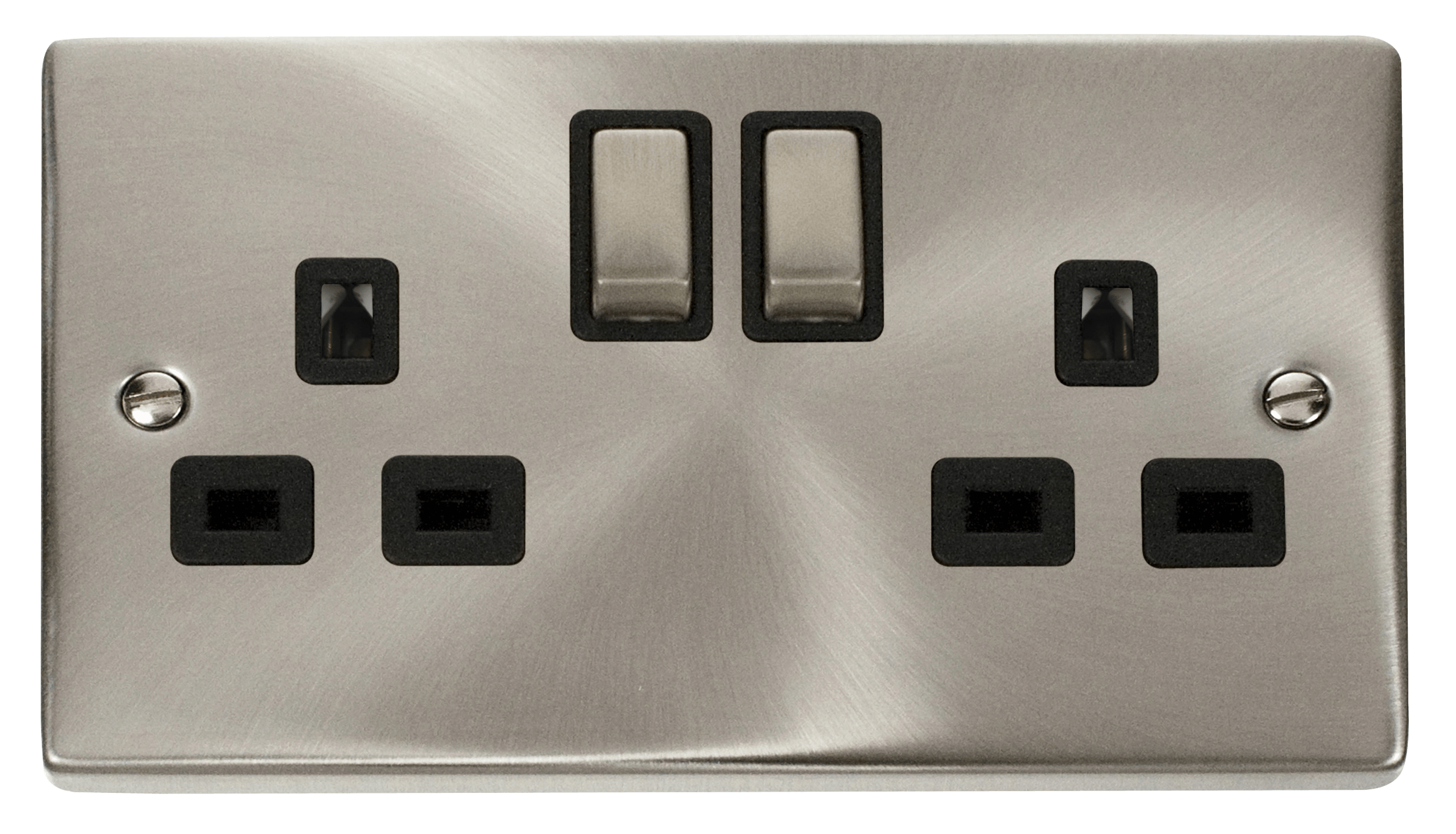 DECO 2G 250V 13A DP SW SS SKT SCBK