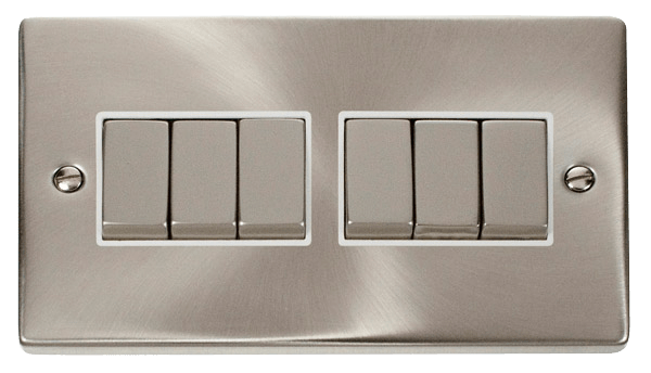 VPSAT/CH INGOT 10A 6-GANG 2-WAY SWITCH