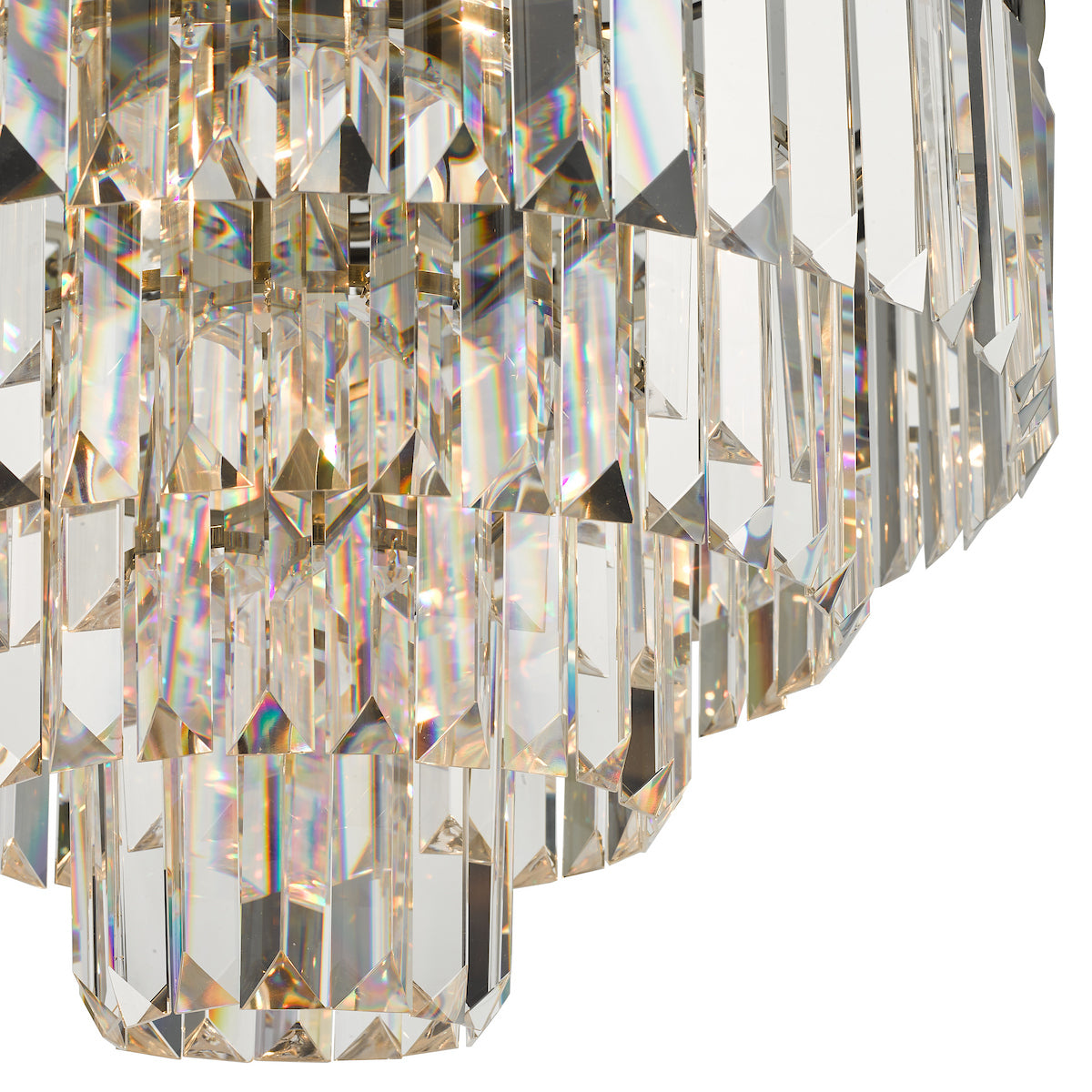 VYANA 4LT 4 TIER PENDANT ANTIQUE BRASS AND CRYSTAL
