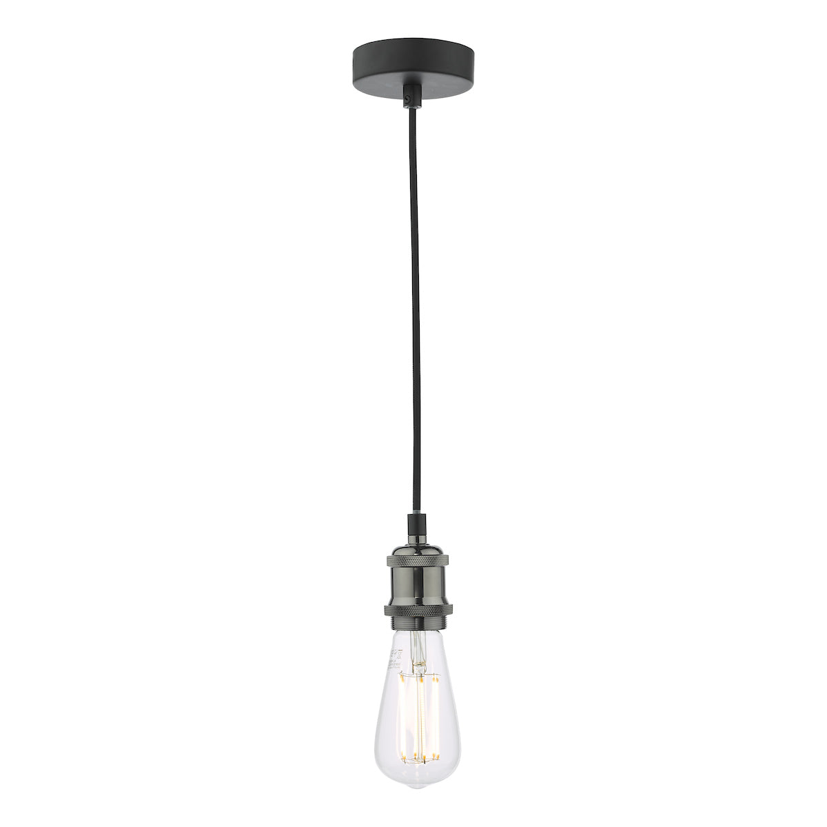 WACO 1LT E27 SUSPENSION PENDANT BLACK CHROME