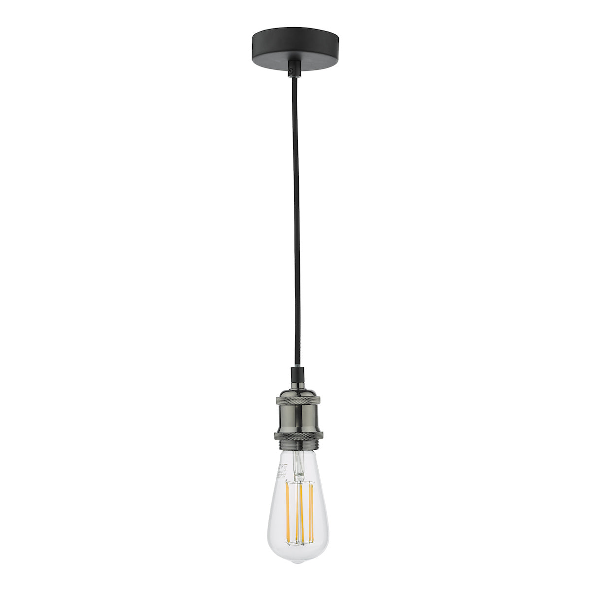 WACO 1LT E27 SUSPENSION PENDANT BLACK CHROME